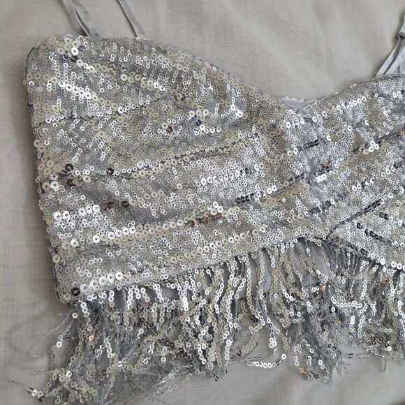 NEW Saylor Persephone Top & Mini Skirt Set XS Platinum Revolve NWOT - Picture 5 of 8